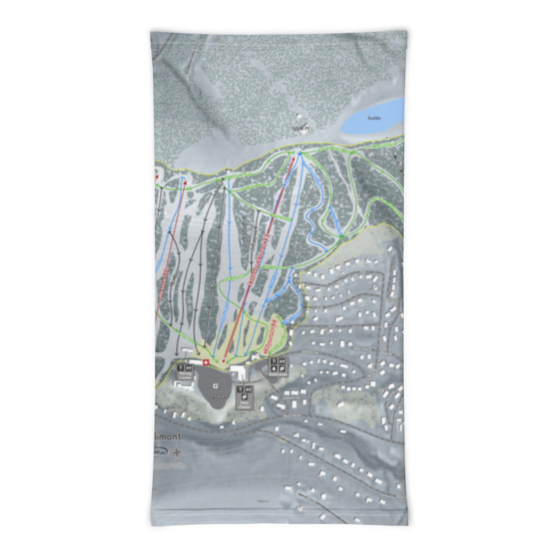 Holimont, New York Ski Trail Map Printed Neck Gaiter - Powderaddicts