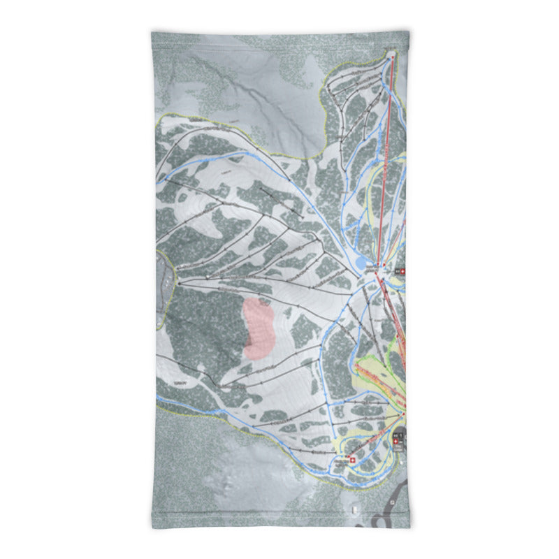 Bear Valley Mountain, California Ski Trail Map Printed Neck Gaiter - Powderaddicts