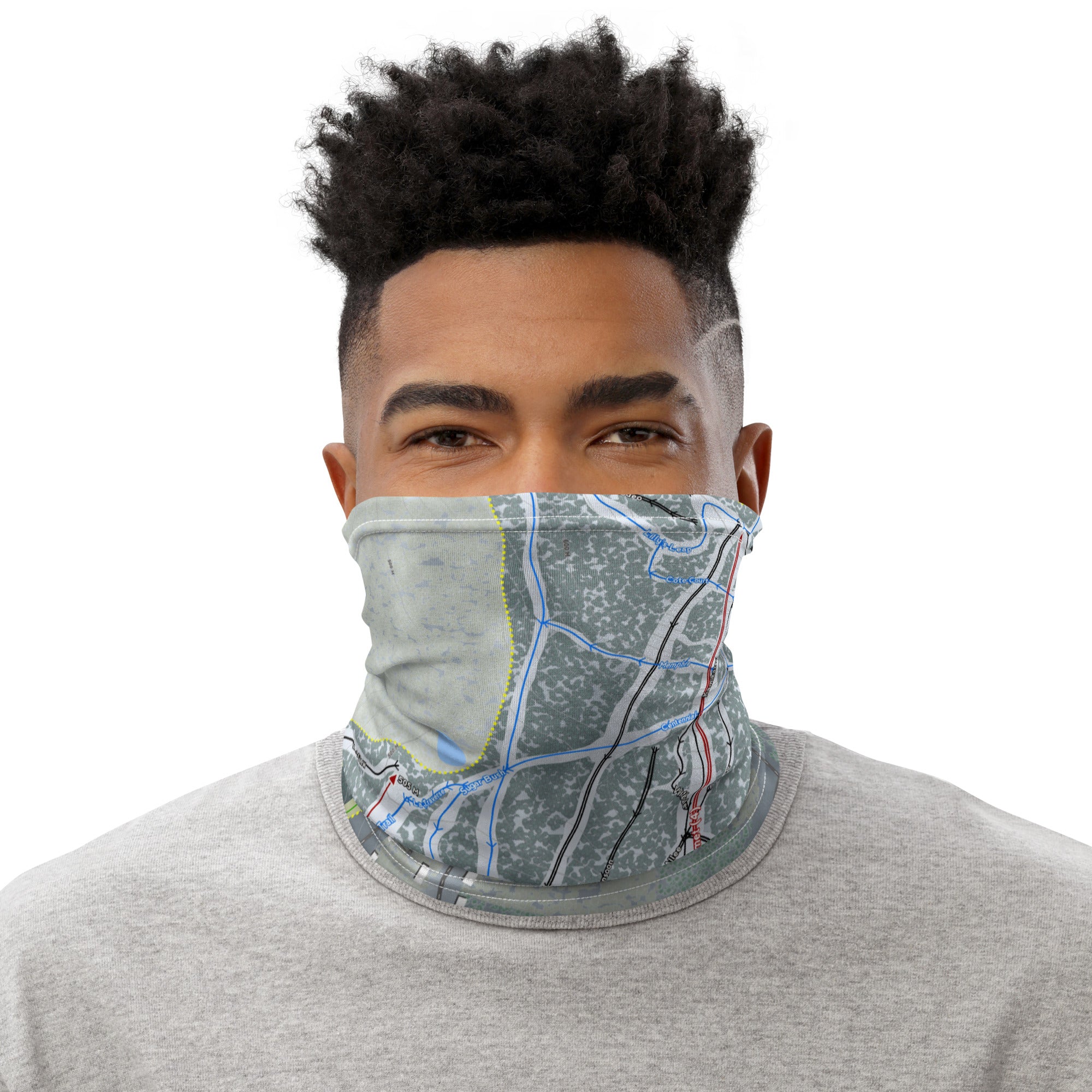OWL'S HEAD, QUEBEC SKI TRAIL MAP Neck Gaiter