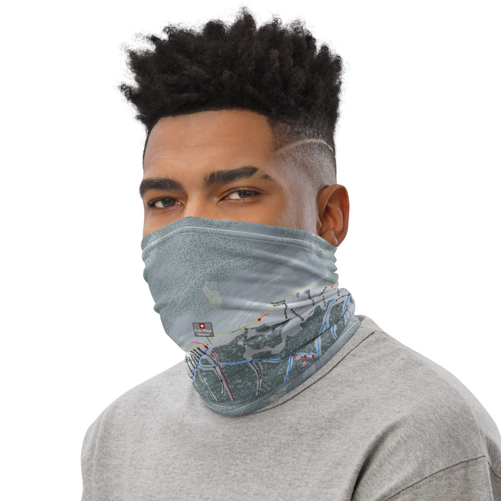 Wolf Creek, Colorado Ski Trail Map Printed Neck Gaiter - Powderaddicts