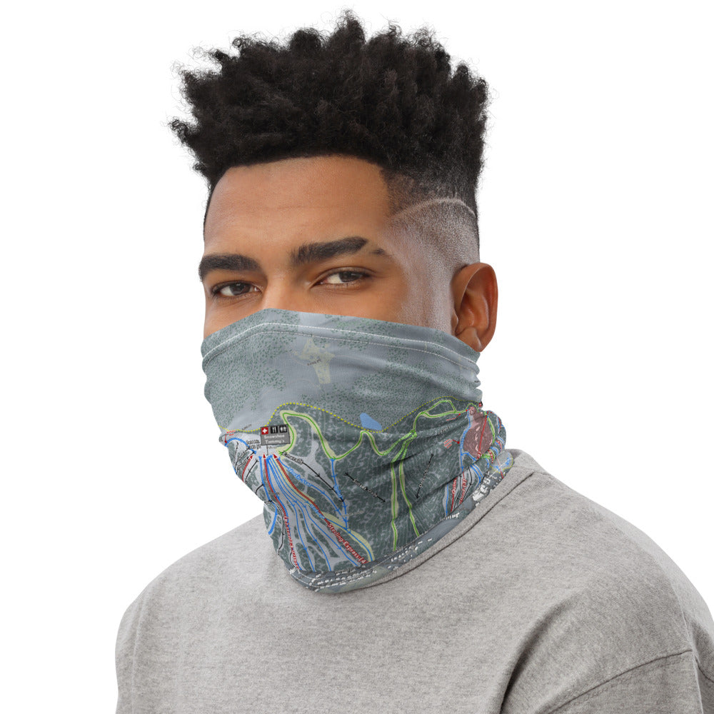 Deer Valley, Utah Ski Trail Map Printed Neck Gaiter - Powderaddicts