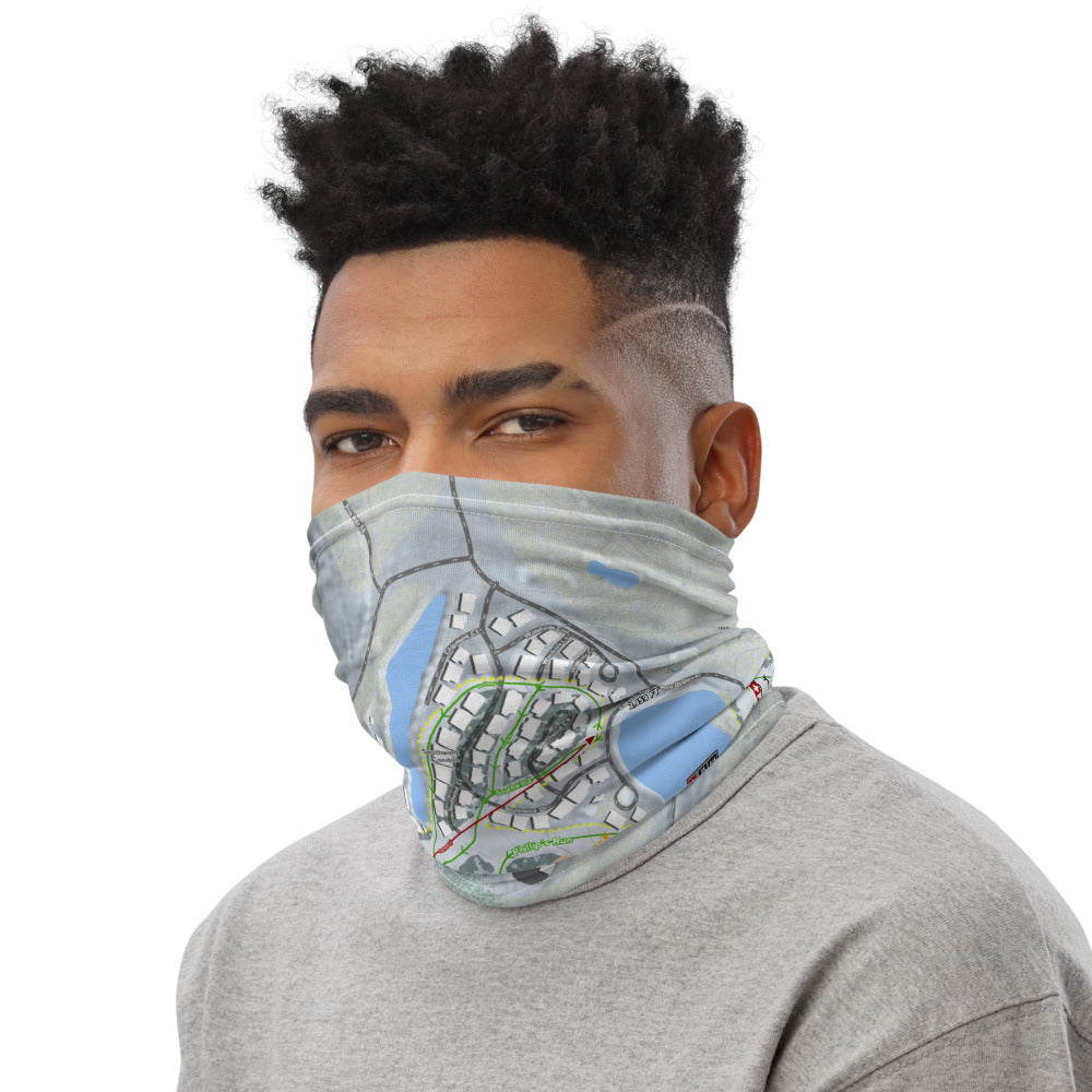 Seven Springs, Pennsylvania Ski Trail Map Printed Neck Gaiter - Powderaddicts