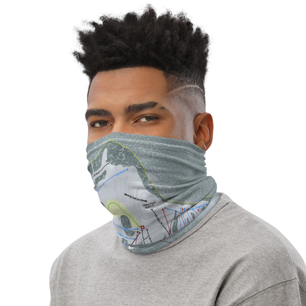 China Peak, California Ski Trail Map Printed Neck Gaiter - Powderaddicts