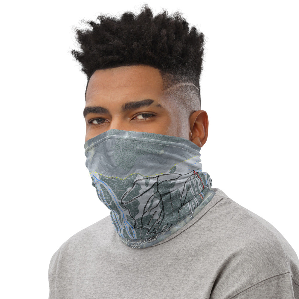 Snowmass, Colorado Ski Trail Map Printed Neck Gaiter - Powderaddicts
