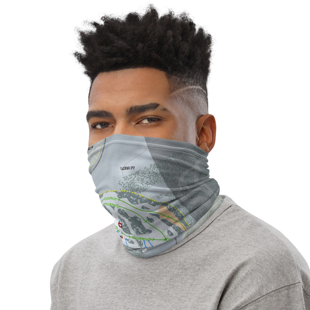 Sky Tavern, Nevada Ski Trail Map Printed Neck Gaiter - Powderaddicts
