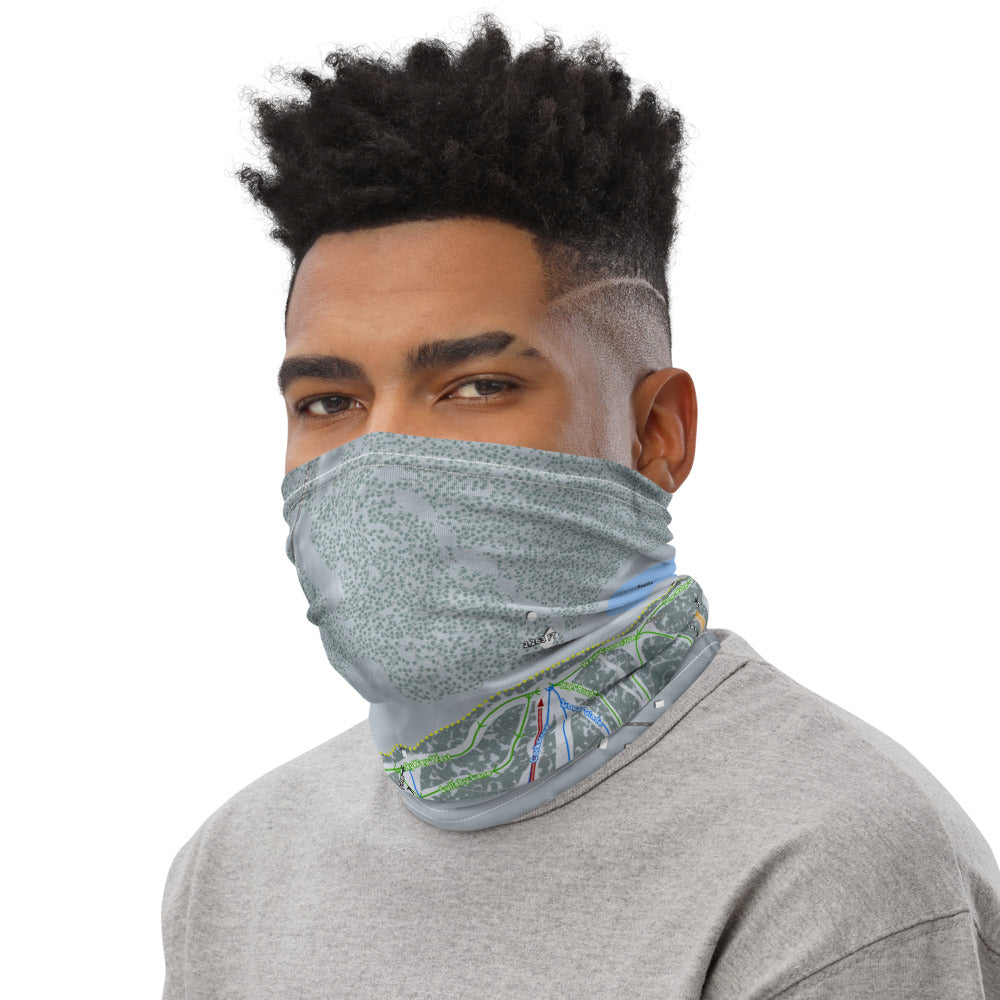 Holimont, New York Ski Trail Map Printed Neck Gaiter - Powderaddicts