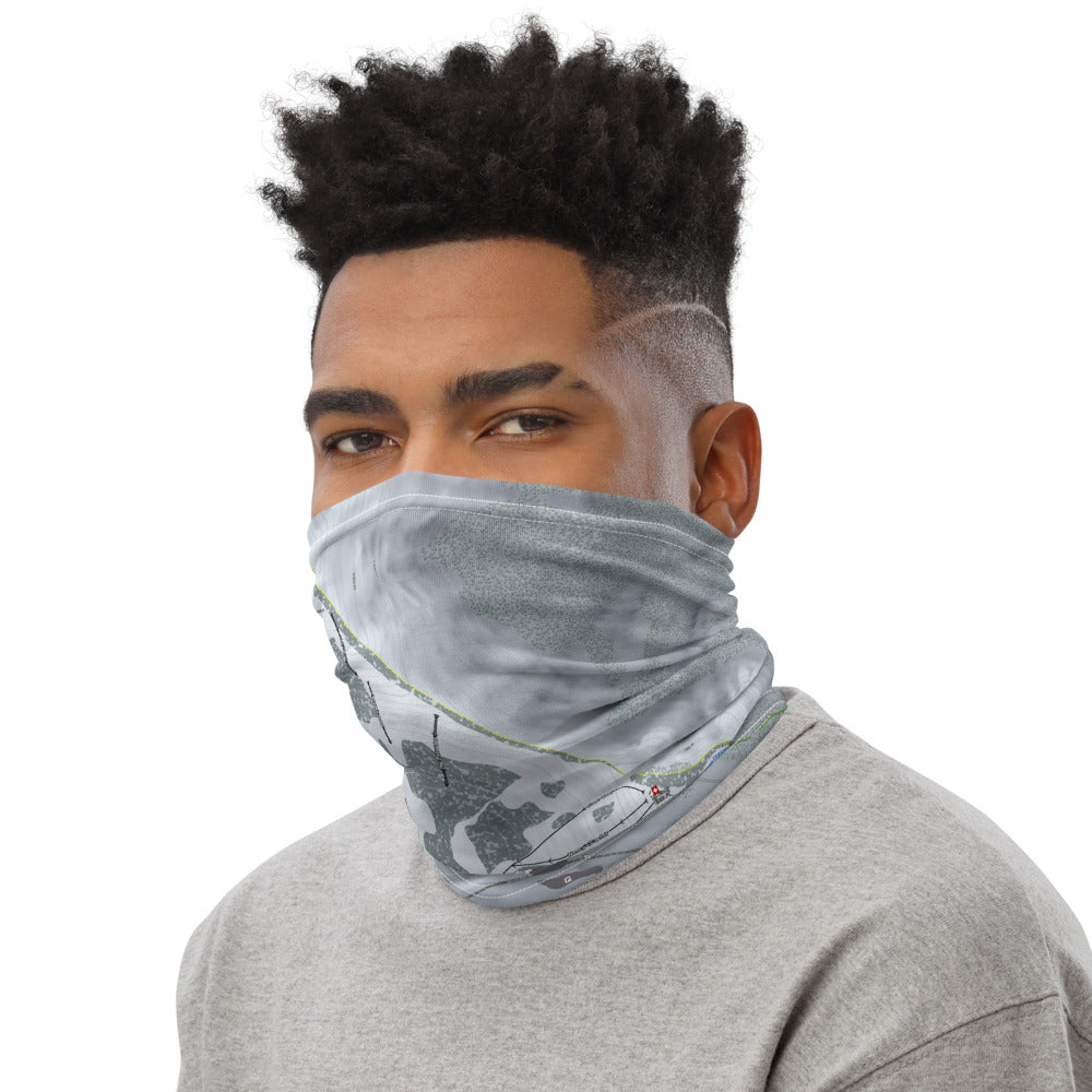 Sugarbowl, California Ski Trail Map Printed Neck Gaiter - Powderaddicts