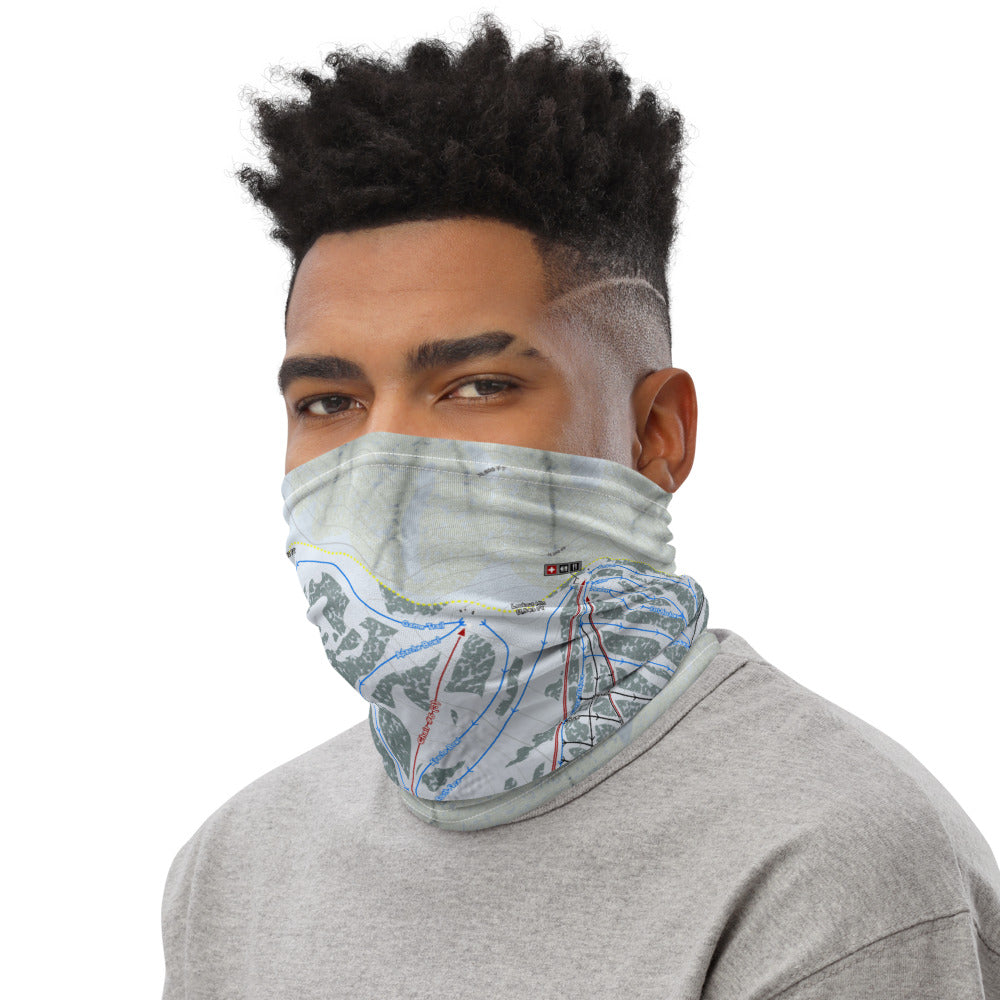 Ski Apache, New Mexico Ski Trail Map Printed Neck Gaiter - Powderaddicts