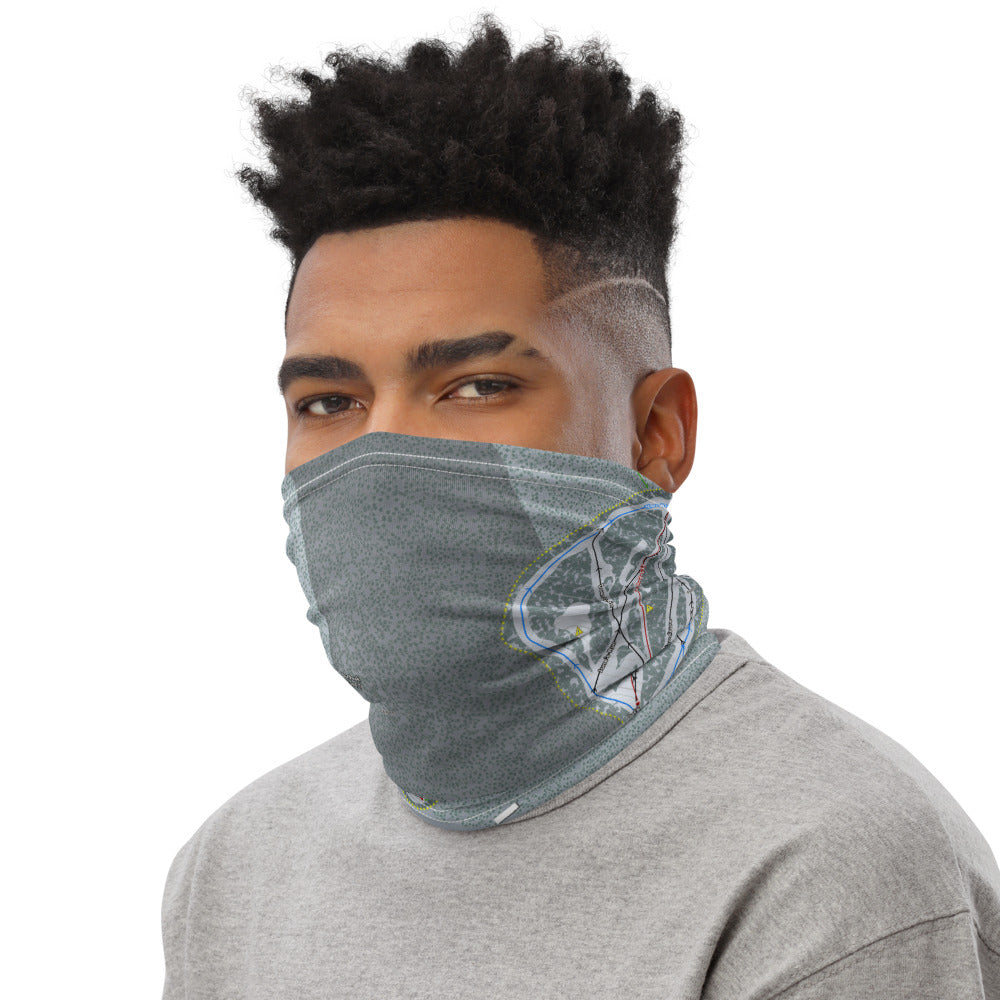 Willamette Pass, Oregon Ski Trail Map Printed Neck Gaiter - Powderaddicts