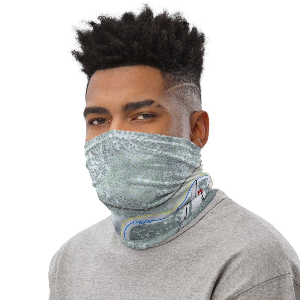 Blue Hills, Massachusetts Ski Trail Map Printed Neck Gaiter - Powderaddicts