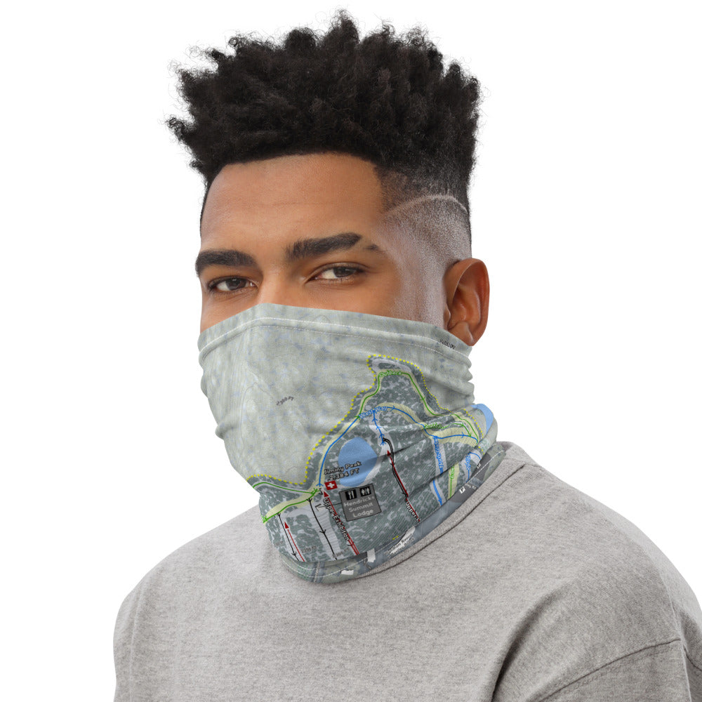Jiminy Peak, Massachusetts Ski Trail Map Printed Neck Gaiter - Powderaddicts