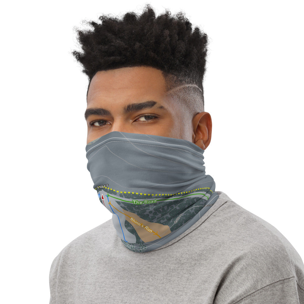 Lake City, Colorado Ski Trail Map Printed Neck Gaiter - Powderaddicts