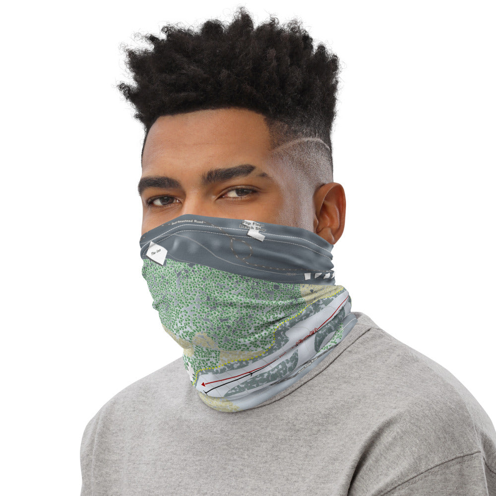 The Homestead, Virginia Ski Trail Map Printed Neck Gaiter - Powderaddicts