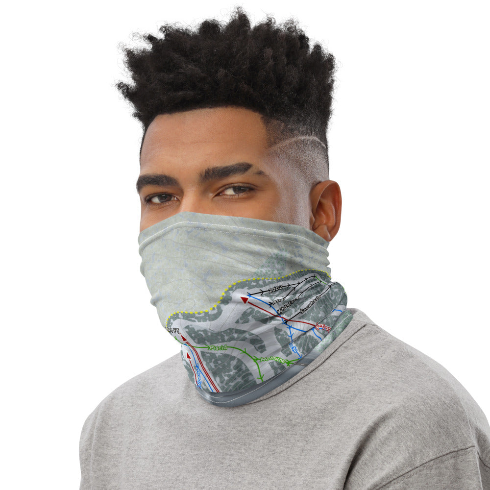 Giants Ridge, Minnesota Ski Trail Map Printed Neck Gaiter - Powderaddicts