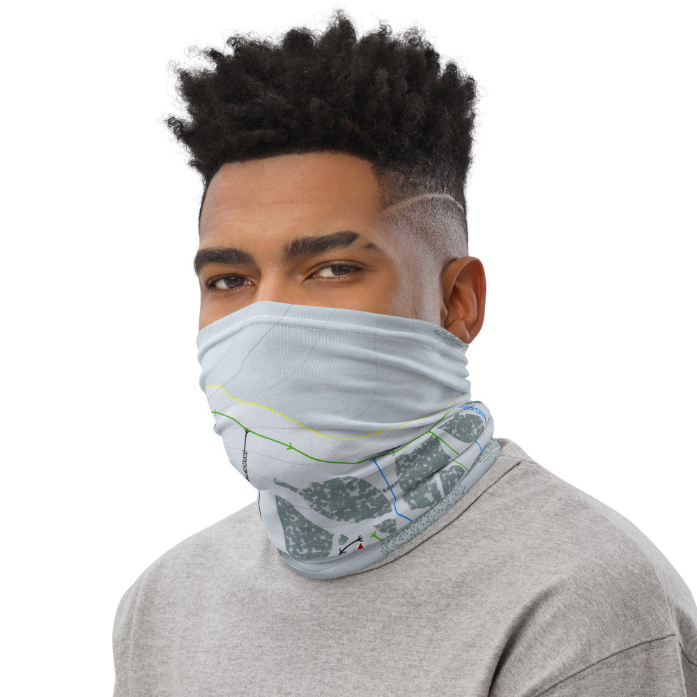 Pomerelle, Idaho Ski Trail Map Printed Neck Gaiter - Powderaddicts