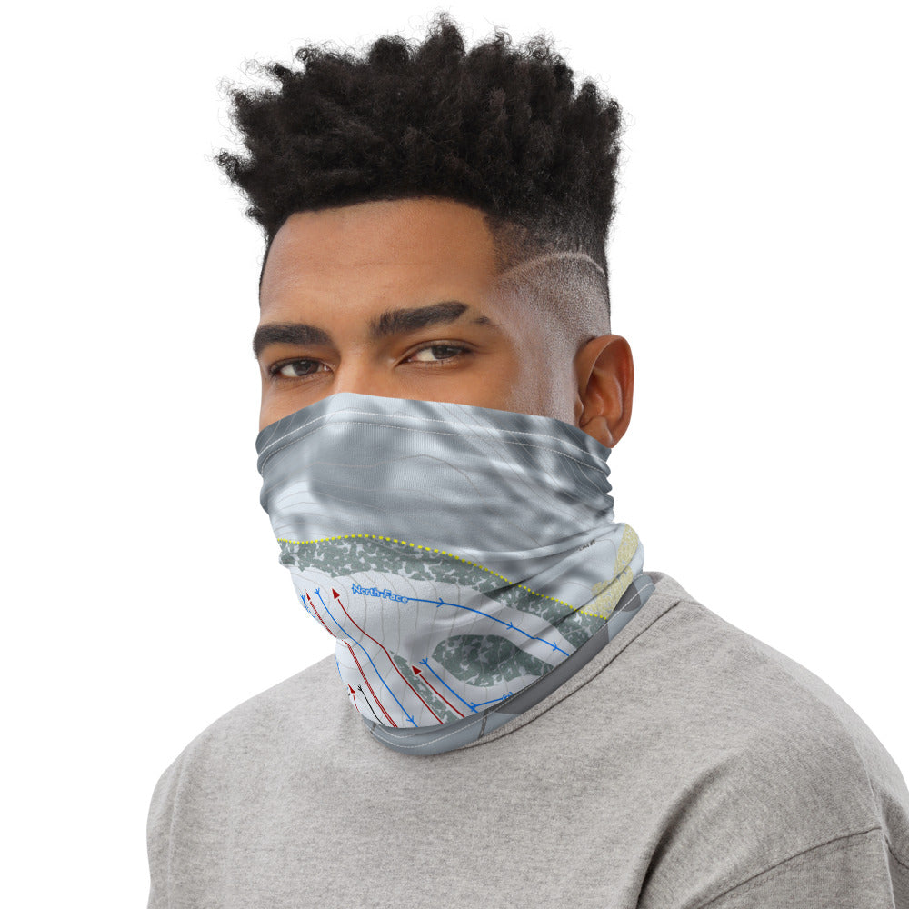 Mt Holly, Michigan Ski Trail Map Printed Neck Gaiter - Powderaddicts
