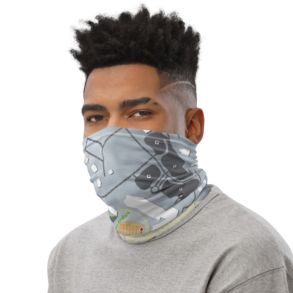 Shanty Creek Summit Mtn, Michigan Ski Trail Map Printed Neck Gaiter - Powderaddicts