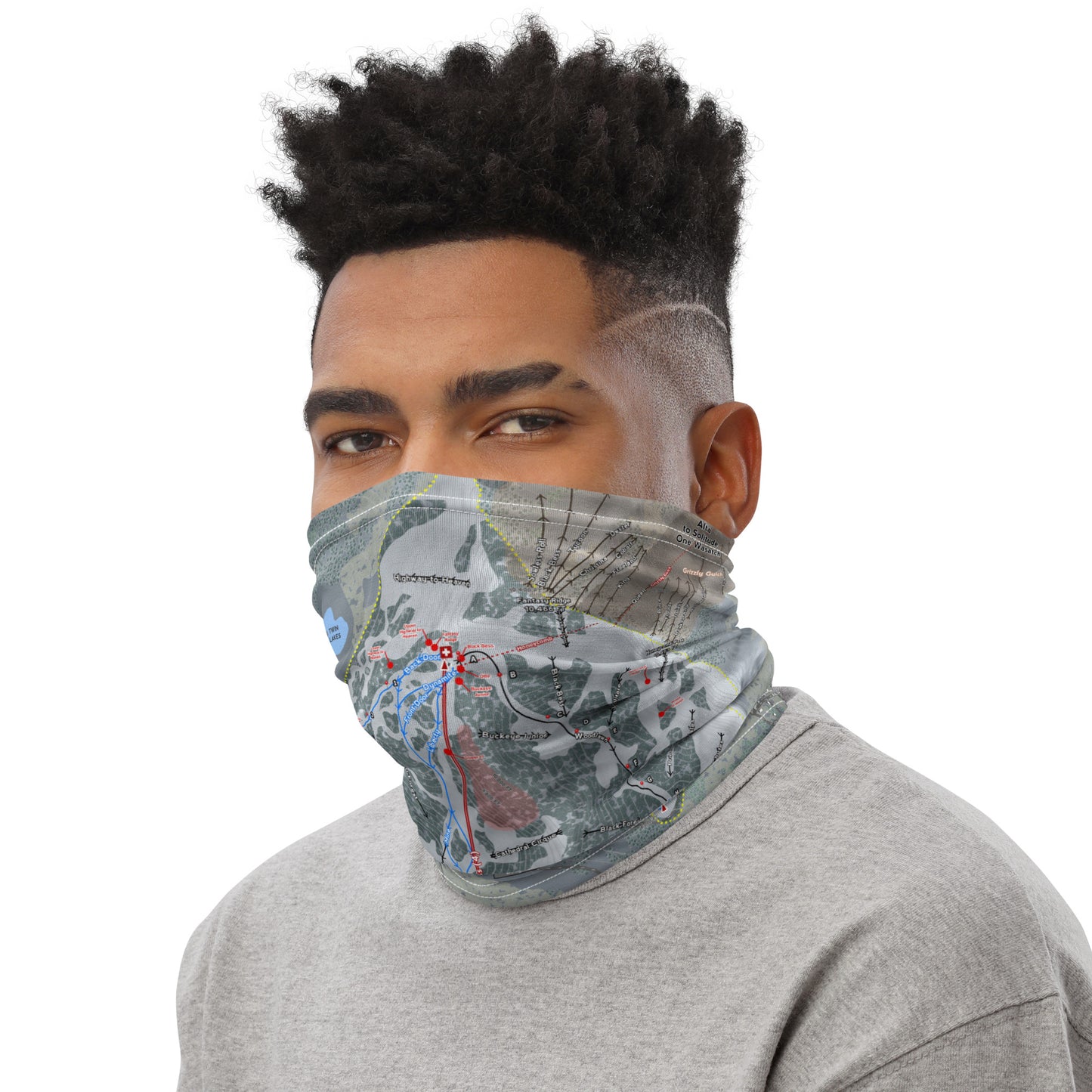 SOLITUDE, UTAH SKI TRAIL MAP Neck Gaiter