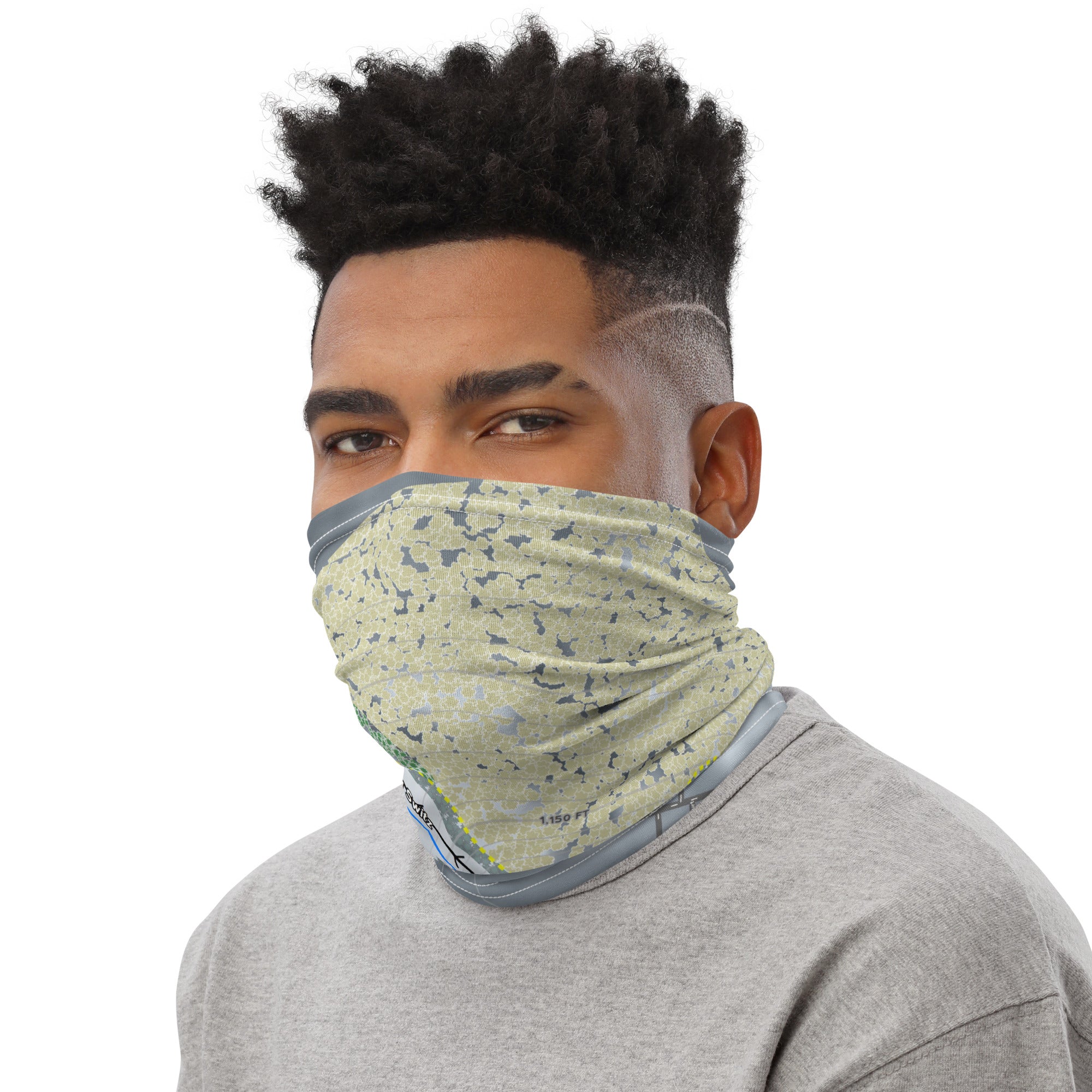 LITTLE SWITZER LAND, WISCONSIN SKI TRAIL MAP Neck Gaiter