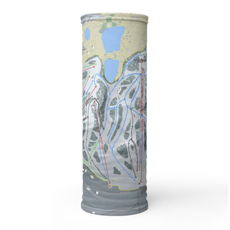 Big Powderhorn, Michigan Ski Trail Map Printed Neck Gaiter - Powderaddicts