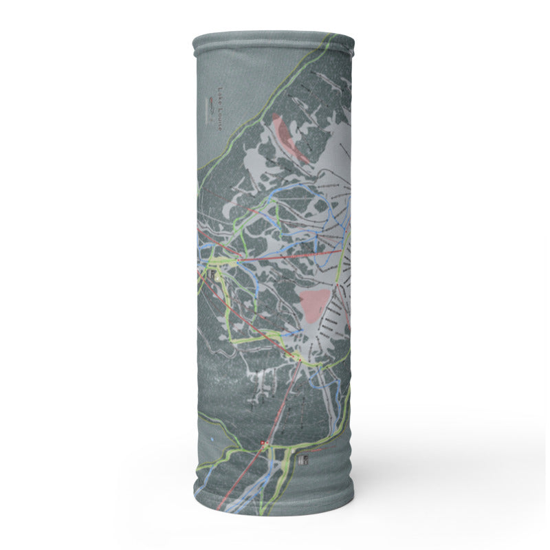 Lake Louise, Alberta Ski Trail Map Printed Neck Gaiter - Powderaddicts