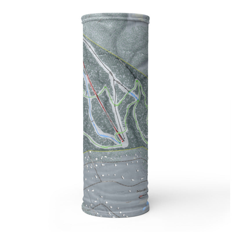 Nordic Valley, Utah Ski Trail Map Printed Neck Gaiter - Powderaddicts