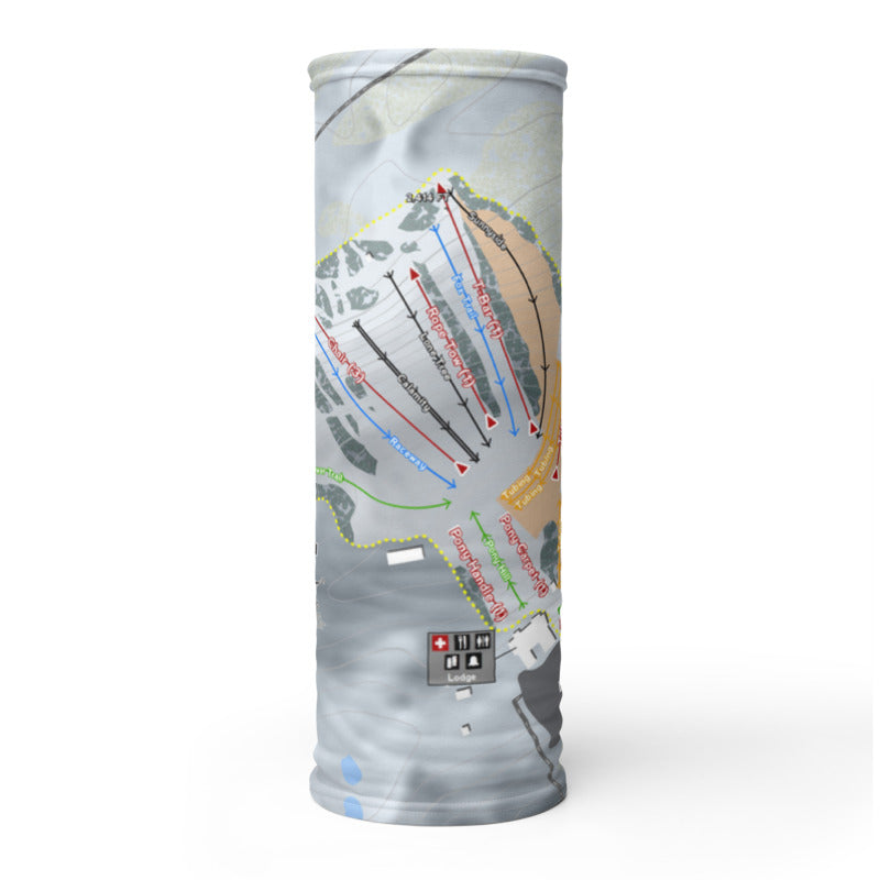 Bottineau, North Dakota Ski Trail Map Printed Neck Gaiter - Powderaddicts