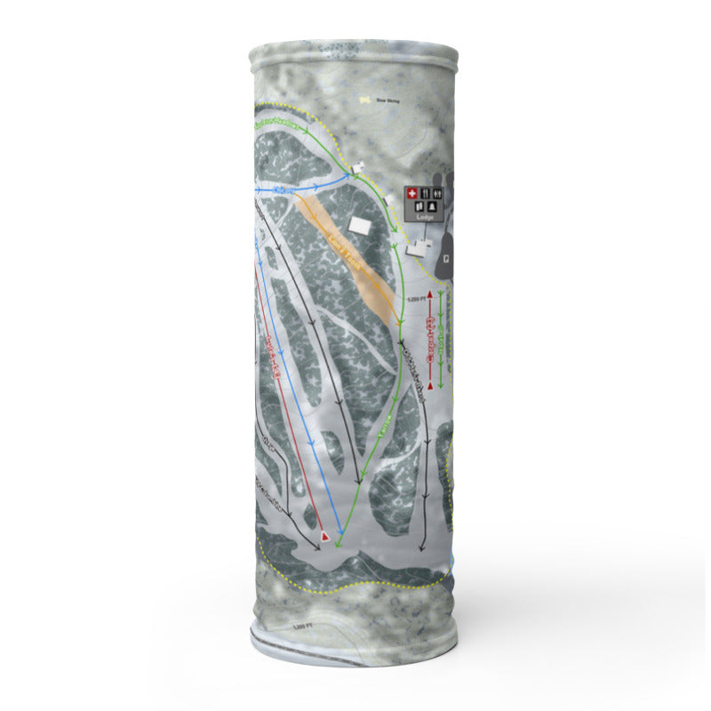 Frost Fire, North Dakota Ski Trail Map Printed Neck Gaiter - Powderaddicts