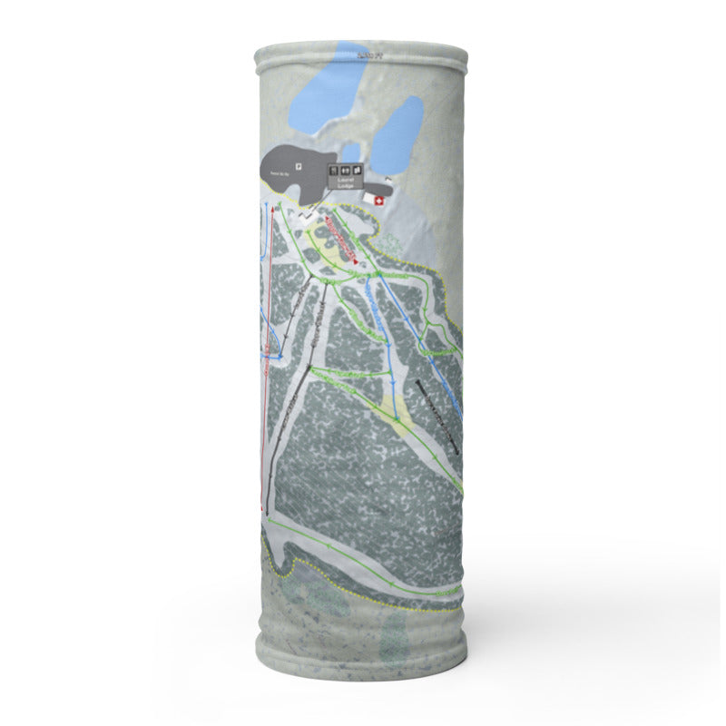 Laurel Mountain, Pennsylvania Ski Trail Map Printed Neck Gaiter - Powderaddicts
