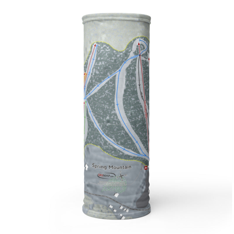 Spring Mountain, Pennsylvania Ski Trail Map Printed Neck Gaiter - Powderaddicts