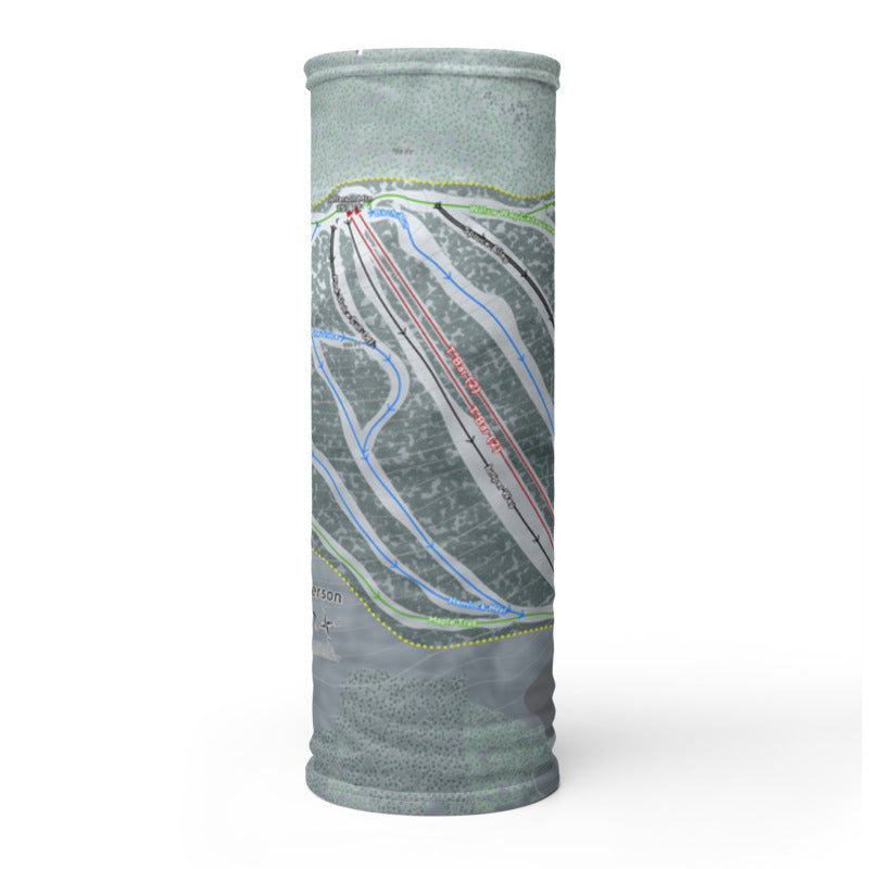 Mt Jefferson, Maine Ski Trail Map Printed Neck Gaiter - Powderaddicts