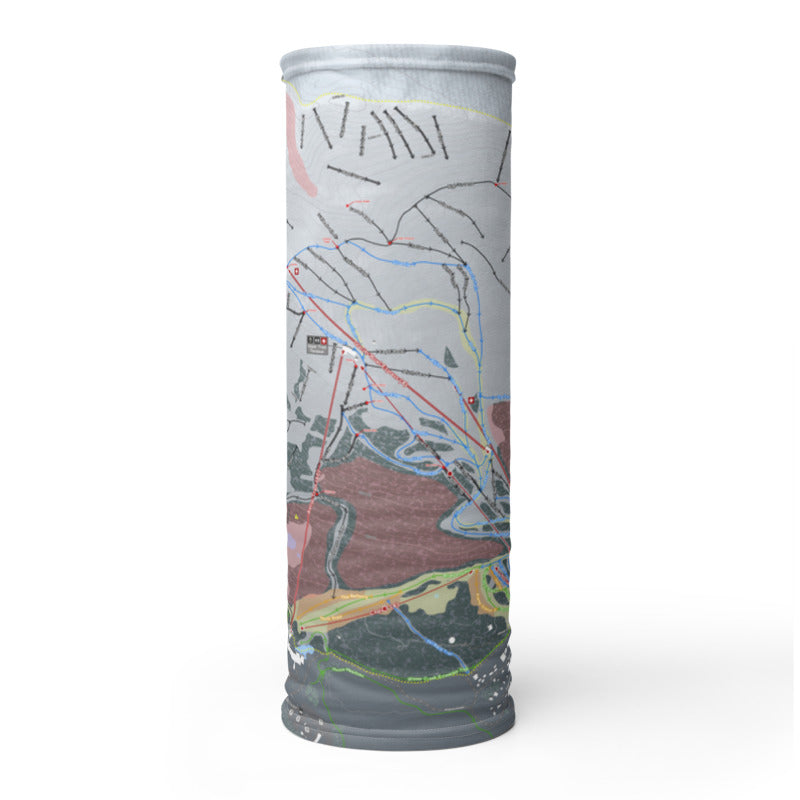 Alyeska, Alaska Ski Trail Map Printed Neck Gaiter - Powderaddicts