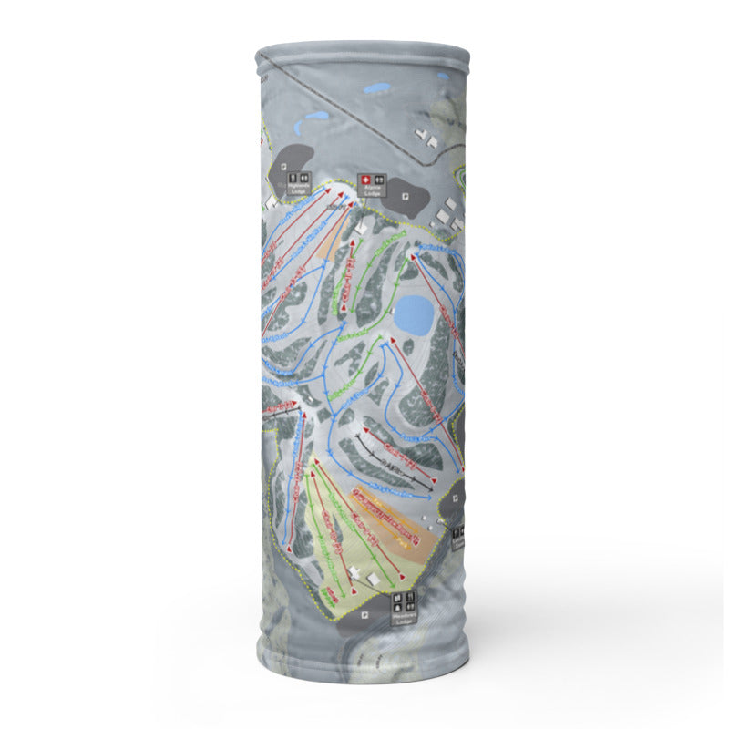 Afton Alps, Minnesota Ski Trail Map Printed Neck Gaiter - Powderaddicts