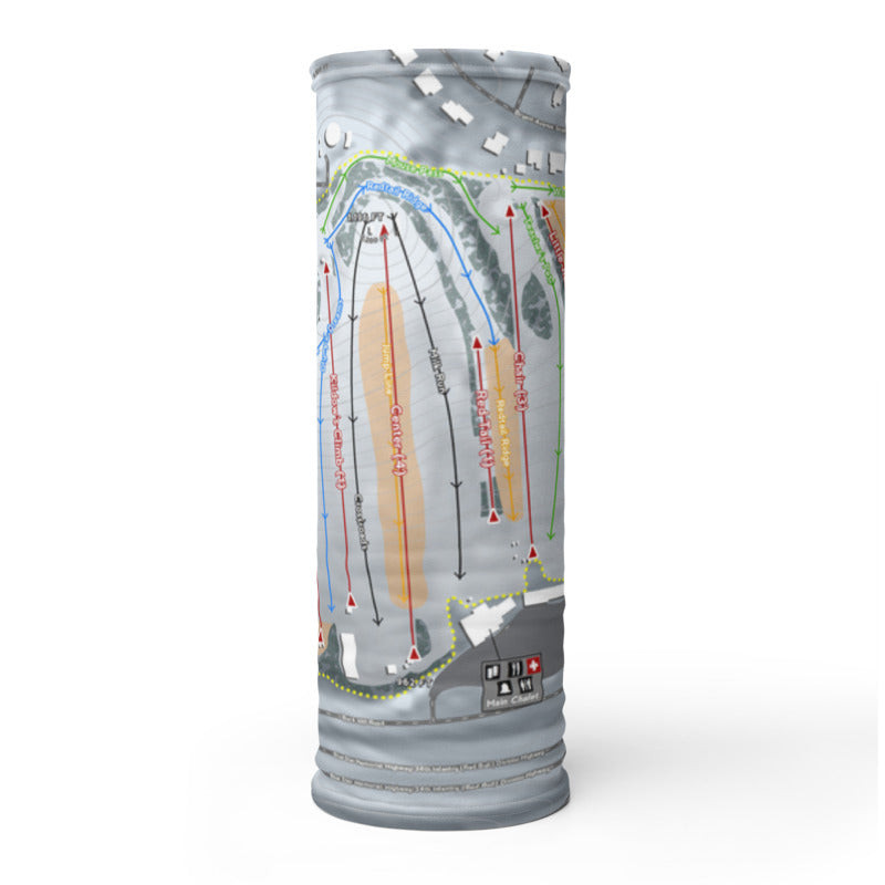 Buck Hill, Minnesota Ski Trail Map Printed Neck Gaiter - Powderaddicts