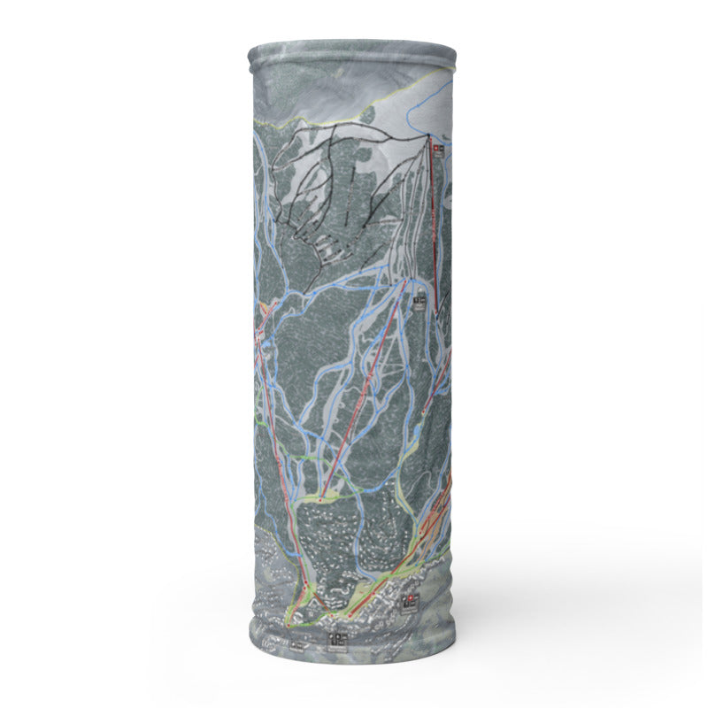 Snowmass, Colorado Ski Trail Map Printed Neck Gaiter - Powderaddicts