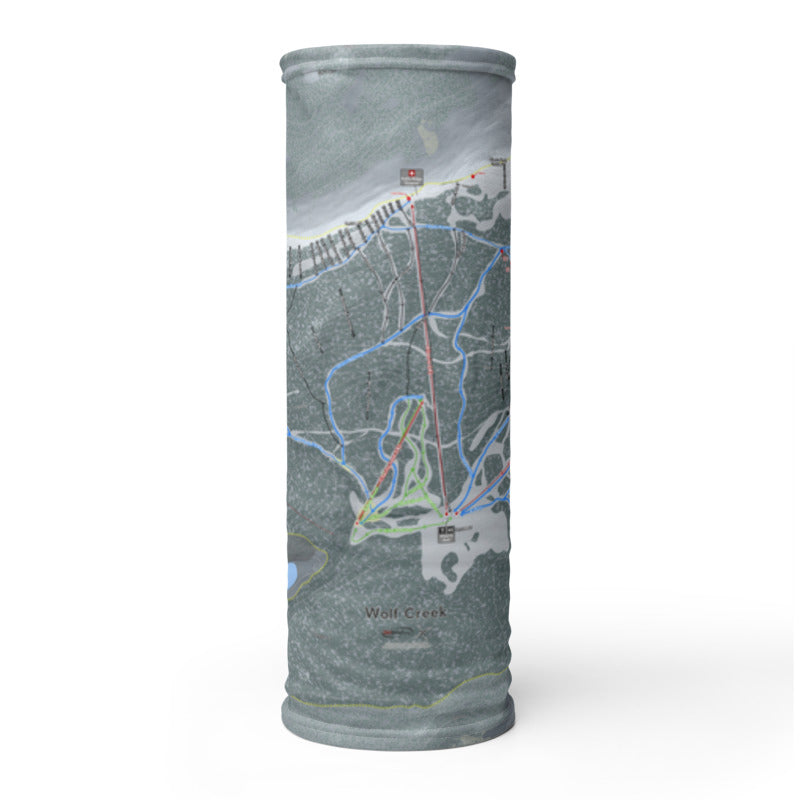 Wolf Creek, Colorado Ski Trail Map Printed Neck Gaiter - Powderaddicts
