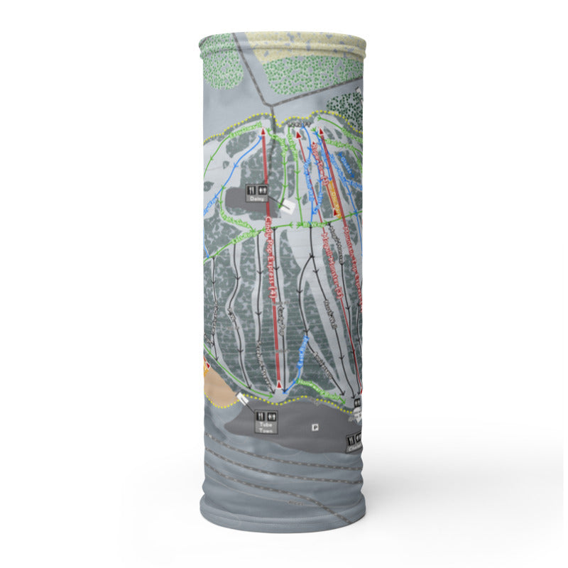 Cascade Mountain, Wisconsin Ski Trail Map Printed Neck Gaiter - Powderaddicts