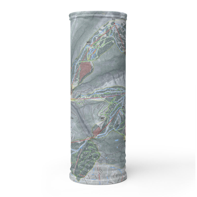 Yellowstone Club, Montana Ski Trail Map Printed Neck Gaiter - Powderaddicts