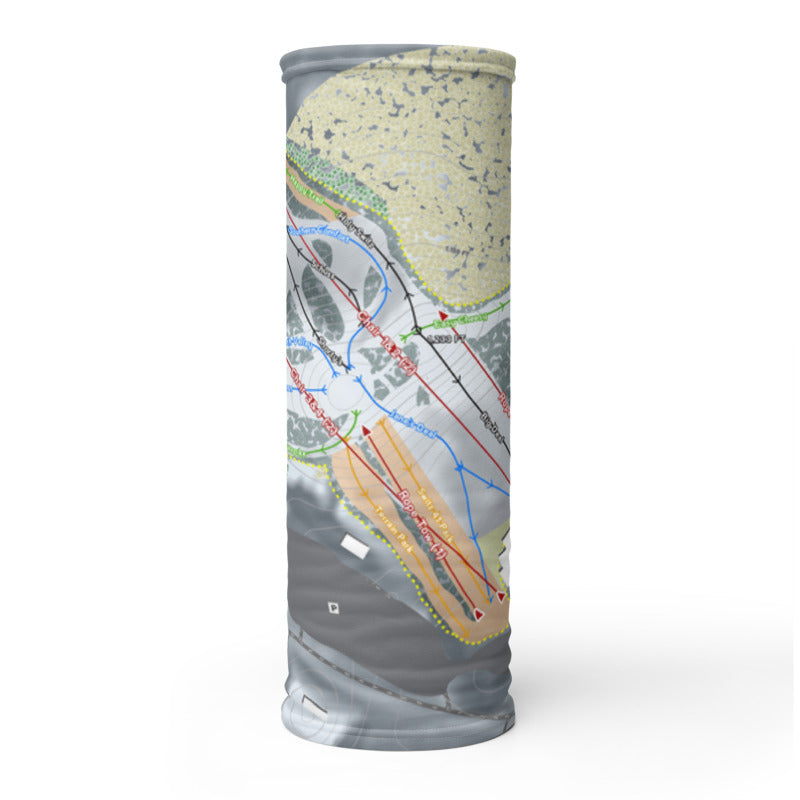 Little Switzerland, Wisconsin Ski Trail Map Printed Neck Gaiter - Powderaddicts