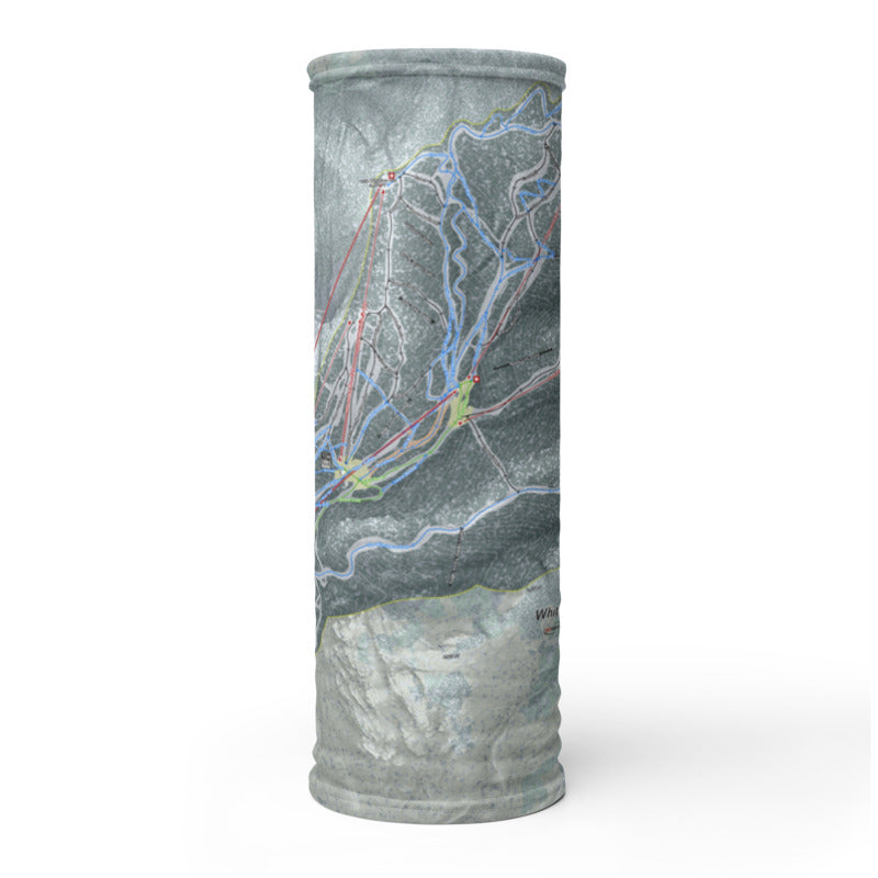 Whiteface, New York Ski Trail Map Printed Neck Gaiter - Powderaddicts