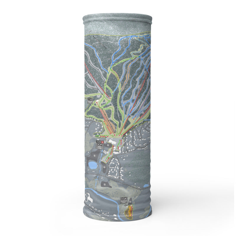Windham Mountain, New York Ski Trail Map Printed Neck Gaiter - Powderaddicts
