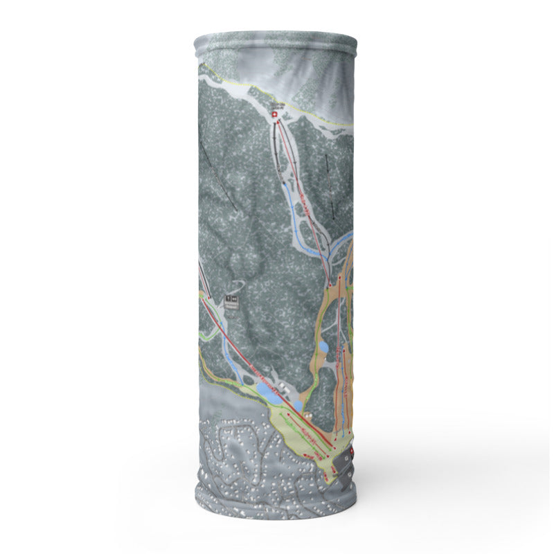 Bear Mountain &amp; Snow Summit, California Ski Trail Map Printed Neck Gaiter - Powderaddicts