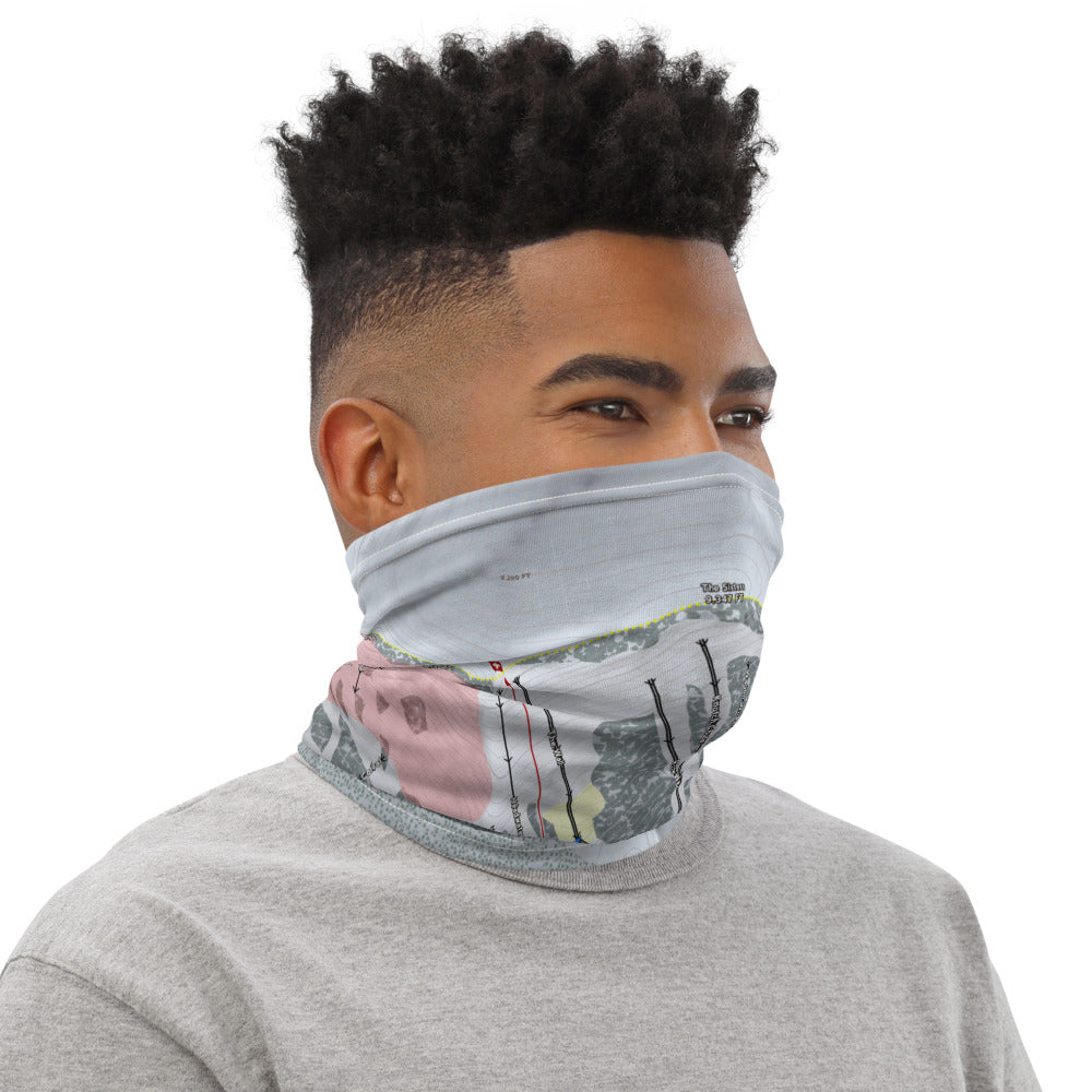 Kirkwood, California Ski Trail Map Printed Neck Gaiter - Powderaddicts