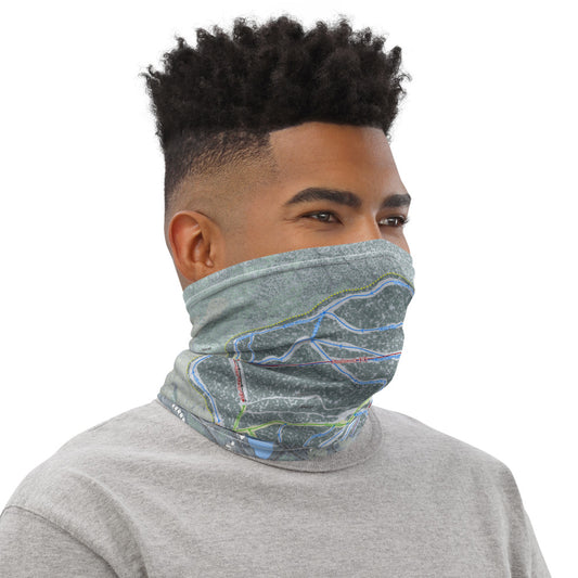 Mount Snow, Vermont Ski Trail Map Printed Neck Gaiter - Powderaddicts