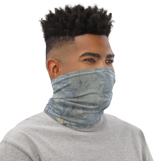 Aspen Snowmass, Colorado Ski Trail Map Printed Neck Gaiter - Powderaddicts