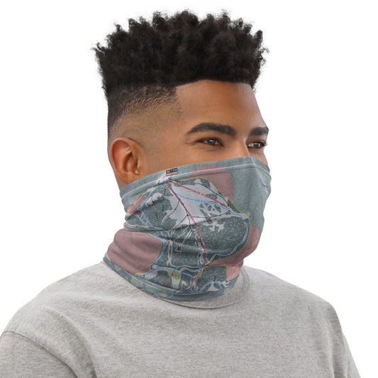 Vail, Colorado Ski Trail Map Printed Neck Gaiter - Powderaddicts