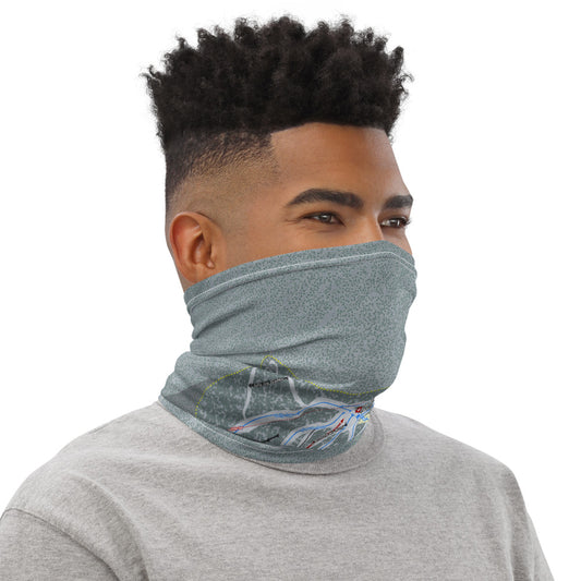 Eldora, Colorado Ski Trail Map Printed Neck Gaiter - Powderaddicts