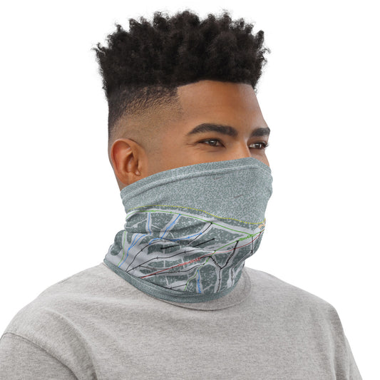 49 Degrees North, Washington Ski Trail Map Printed Neck Gaiter - Powderaddicts