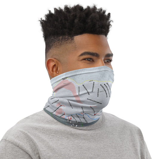 Alyeska, Alaska Ski Trail Map Printed Neck Gaiter - Powderaddicts