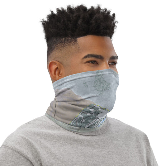 Brundage, Idaho Ski Trail Map Printed Neck Gaiter - Powderaddicts